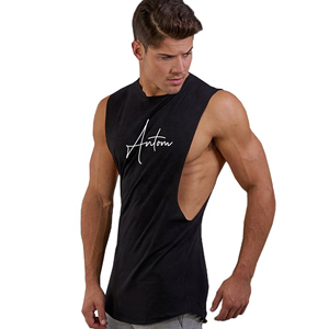 <b>Mens</b> Black White Tight <b>Singlet</b> Sports Fitness Yoga Bodybuilding Vest Rayon Spandex Running Rib Tank Tops - Product Image 2
