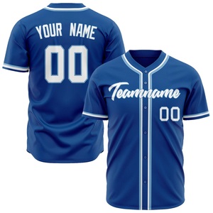 Men Baseball Jersey Polyester Mesh Custom Logo Team Uniform Breathable Sportswear Button Down Bulk Supply OEM - Product Image 3