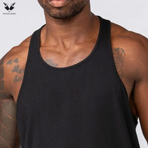 In One Solid Black Color OEM ODM Service Good Supplier With Own Logo Fitness Wear Fully Customized Logo Print <b>Men</b> <b>Singlets</b> - Product Image 5