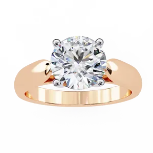 Bague Solitaire Ronde Brillante en Diamant de Laboratoire 2 carats, à Quatre Griffes, avec Sceau Cathédrale Ouvert, Bijou de Fiançailles en Or Personnalisé, Design Nuptial - Product Image 4