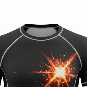 Classic short sleeve rash guard sublimated compression shirt breathable durable seams premium quality MMA BJJ <b>surf</b> training wear - Product Image 4