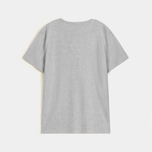 T-shirt col rond pour homme 100% coton 200g Coupe classique Manches courtes Décontracté Streetwear Respirant Tissu tricoté - Product Image 3