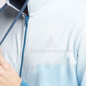 เสื้อฮู้ดซิปผู้ชายสำหรับฤดูหนาว สีพื้น ผ้าฝ้ายฟลีซ 100% ระบายอากาศได้ดี แห้งเร็ว ทรงปกติ - Product Image 5