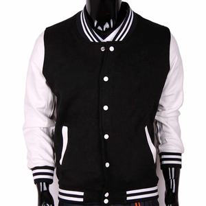 Veste bomber de baseball formelle en laine 100% sur mesure en gros, col montant décontracté, respirante, logo frontal - Product Image 4