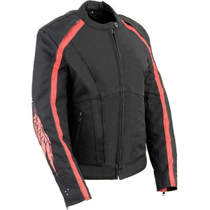 Chaqueta de Motociclista Clásica de Cuero y Textil para Mujer SAMROZ SPORTS - Uso Durante Todo el Año - Product Image 1