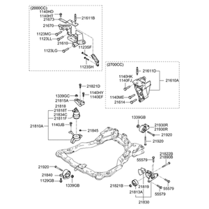 ยางรองแท่นเครื่องใหม่สำหรับ Elantra รุ่น 218102D200 - Product Image 2