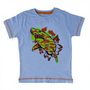 Camiseta de manga corta con estampado de animales para niños y niñas, camiseta de moda 3d para niños y niñas (18M/2T/3T/4T/5T/6T) de algodón orgánico de bambú en línea, venta al por mayor - Product Image 1