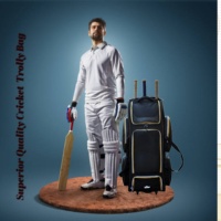 Kit d'accessoires de cricket de haute qualité personnalisés en gros roue de frappeur sac à dos chariot roue sacs sport athlétique sac polochon