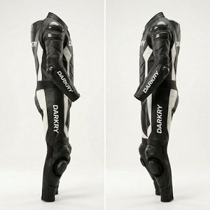 Combinaison de course moto personnalisée en cuir OEM, équipement de piste perforé en cuir de vachette, vêtements de protection pour motard, fabricant - Product Image 4