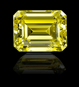 Diamante Cultivado en Laboratorio, Corte Esmeralda, Color Amarillo Intenso, Certificado por IGI, para la Elaboración de Anillos Personalizados - Product Image 3