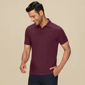 New model bulk plain design 50 cotton 50 polyester polo t shirt men Short Sleeve Polo Shirt Supply cheap OEM custom logo 100%