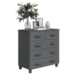Credenza HAMAR in legno massello di pino in 31.1 grigio scuro \ "x15.7 \" x31.5 \ "eleganti armadi da soggiorno - Product Image 6