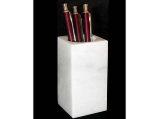 Marble <b>Pen</b> Holder Promotional Handmade Luxury <b>Pen</b> Holder Square <b>White</b> Stone Pencil/<b>Pen</b> Holder Square - Product Image 1