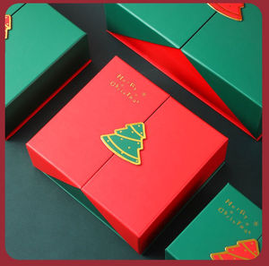 Caja de Regalo de Lujo Estética Personalizada, Cierre Magnético, Doble Puerta, Cartón Rígido, Empaque Navideño con Logotipo - Product Image 6