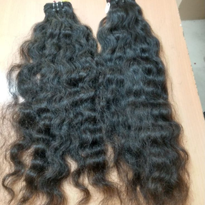 Cheveux bouclés naturels, texture douce et saine, vierges indiens, humains, purs, non traités, tissage double trame à la machine - Product Image 5