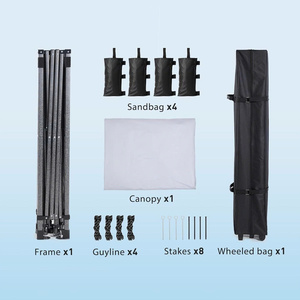 Carpa Plegable Portátil y Resistente para Cuatro Estaciones, con una Habitación, Bolsa con Ruedas, Oxford, para 6-8 Personas, para Campamentos, Jardín y Fiestas al Aire Libre - Product Image 3