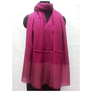 Presenting New Exclusive Collection of Premium Fine <b>Wool</b> Zari Pallah Stoles 70x200 CMS Elegant Soft Warm Stylish Winter Wear - Product Image 3