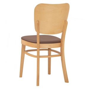 เก้าอี้รับประทานอาหารหุ้มผ้าไวนิลคุณภาพพรีเมียมทันสมัย พนักพิงไม้โค้งตามหลักสรีรศาสตร์ ทนทาน เหมาะสำหรับธุรกิจบริการ ผลิตในมาเลเซีย - Product Image 4