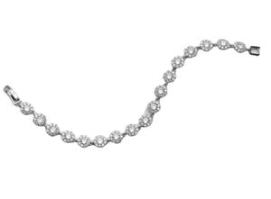 White Round Shape Moissanite Sterling <b>Silver</b> <b>Bangles</b> Beautiful Customized Moissanite <b>Bangles</b> &Other Diamond Jewelry - Product Image 2