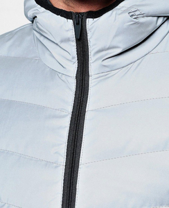 Veste d'hiver 100 % polyester pour homme, personnalisable avec logo, à capuche zippée, matelassée, chaude, épaisse, coupe-vent, OEM, pour l'extérieur - Product Image 5