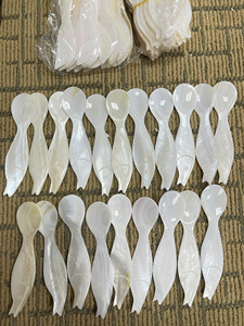 ช้อนคาเวียร์เปลือกหอยมุกขัดเงา ทำด้วยมือ เป็นมิตรกับสิ่งแวดล้อม ทันสมัย ทำจากมุกเปลือกหอยสีรุ้ง สำหรับทำเครื่องประดับ อาหารฮานอยแสนอร่อย - Product Image 6