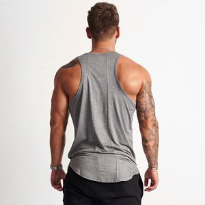 Men tank Top Grey Pakistan Made Best Quality Men Quick Dry Tank Top Solid Color Custom logo Men <b>Vest</b> Top - Product Image 2