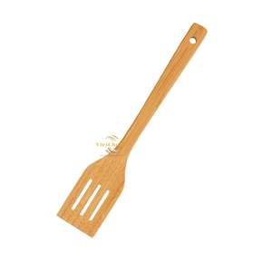 Spatule à fentes en bois écologique, outil de cuisine naturel pour la cuisine - Product Image 1
