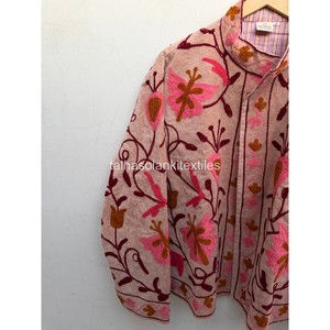 Indian <b>Women</b> Jacket Handmade Floral Embroidery Jacket Boho Chic Inside Cotton Lining Jacket <b>For</b> Winter <b>Coat</b> - Product Image 3