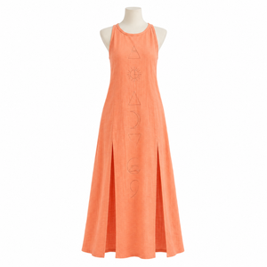Women's Peach Cotton Sleeveless Maxi Dress Side Slit Casual Summer Beach Vacation <b>Boho</b> Elegant Long Dress Lightweight Resort - Product Image 1