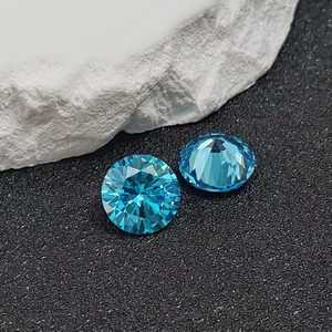 Natural Aquamarine Round Faceted Gemstone Brilliant Cut Loose Aquamarine Multiple Sizes Wholesale C38A - Product Image 2