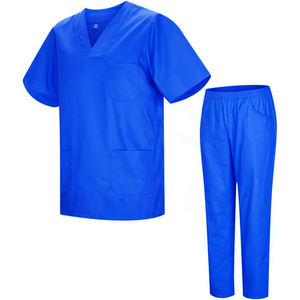 Nouveaux uniformes médicaux pour hommes, qualité supérieure, couleur unie, tenue d'hôpital, ensemble de blouses médicales à jambe droite et col en V - Product Image 4