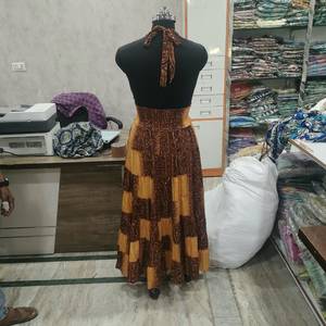Vestido maxi sin mangas con estampado africano para mujer, cuello en V, vestido largo escalonado, elegante, floral, informal, ropa de playa de verano - Product Image 4