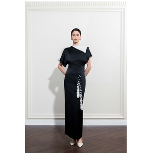 Nouvelle Arrivée Jupes pour Femmes Élégantes MYRA SILK LONG SKIRT Silhouette Droite ODM Jupe Longue MISSION SATIN de WhiteAnt Vietnam - Product Image 1