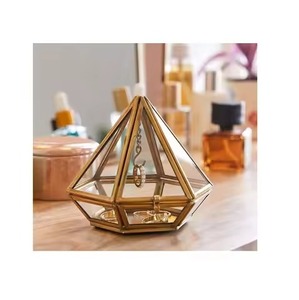 Elegant Metal & Glass Jewelry <b>Box</b> Luxury <b>Trinket</b> Organizer for Jewelry Rings Earrings Necklace Bracelet Bedroom Gift Decor - Product Image 5
