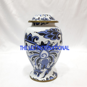 Set Of 3 High Standard Quality Metal Stylish Designer Golden Finished Top Lid With Leaves Design Clear Glass <b>Canisters</b> - Product Image 6