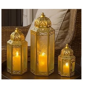 Set of 3 Unique Style Premium Quality Handmade <b>Copper</b> <b>Lantern</b> Home Balcony Decoration Hanging Candle <b>Lantern</b> - Product Image 2