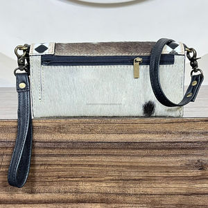 Nouveau de haute qualité en cuir de vachette usiné à la main femmes bandoulière Mini pochette personnalisé mode luxe concepteur à trois volets portefeuille sac à main - Product Image 5