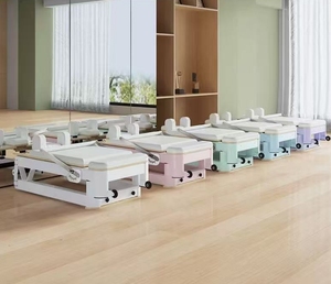 <span class=keywords><strong>Máquina</strong></span> de <span class=keywords><strong>Pilates</strong></span> <span class=keywords><strong>Reformer</strong></span> Profesional Plegable de Aluminio Rosa para Gimnasio en Casa, Yoga y Ejercicio, Puede Guardarse Verticalmente - Product Image 6