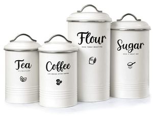 Conteneur de stockage alimentaire en acier inoxydable avec couvercle, hermétique, résistant à l'humidité, pour la conservation des épices de cuisine, design minimaliste - Product Image 4