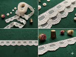 Oferta Especial: Elegante Adorno de Organza Blanca con Lazo - Borde de Nailon Bordado con Diseño Festoneado para Prendas, Manualidades y Decoración del Hogar - Product Image 5