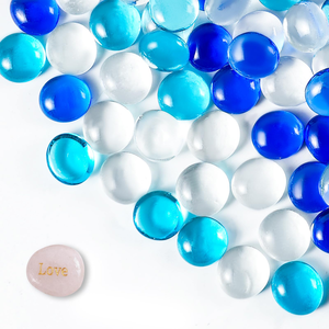 Pietre Decorative in Vetro Blu e Bianco per Design di Giardini Contemporanei e Decorazioni Esterne - Product Image 1