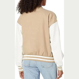 Slim Fit <b>Women</b> Varsity <b>Jacket</b> <b>Women</b> Crop Varsity Baseball Bomber <b>Jacket</b> Wholesale Customized Embroidery <b>Women</b> Letterman - Product Image 3