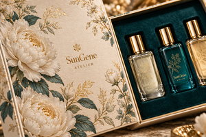 Boîte de découverte de parfum personnalisée en opale, style livre à charnières, pour jardin - Product Image 3