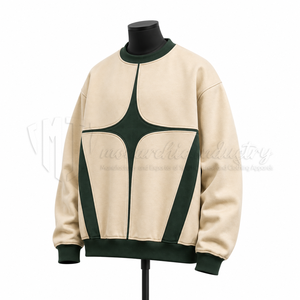 Sudadera Personalizada para Hombre, Cuello Redondo, Estilo Urbano, con Paneles, Color Block, Unisex, OEM, ODM, Venta al Por Mayor - Product Image 3