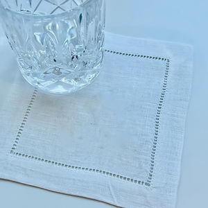 Sous-verres et serviettes personnalisés 100 % lin, brodés, réutilisables, avec monogramme ou logo, cadeau idéal pour hôte de fête de Noël ou mariée - Product Image 6