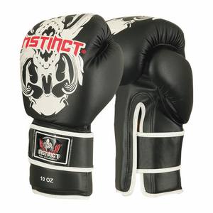 Guantes de Boxeo de Competición para Adultos de Calidad Premium, Duraderos, con Diseño de Doble Calavera, Resistentes al Viento, de Cuero, con Soporte para Muñeca - Product Image 1