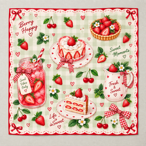 Custom Printed Fruit Vegetable Kitchen <b>Scarf</b> Square Soft Lightweight Womens Headscarf Digital Print OEM ODM Manufacturer - Product Image 5
