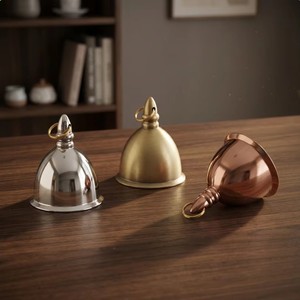 Premium Solid Brass Pooja Bell Handcrafted Temple Aarti Ghanti Traditional <b>Mandir</b> Prayer Bell Religious Worship Accessories - Product Image 2