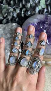 Rainbow Moonstone <b>Silver</b> Ring 925 Sterling <b>Silver</b> Ring <b>Solid</b> 925 Sterling <b>Silver</b> - Product Image 4