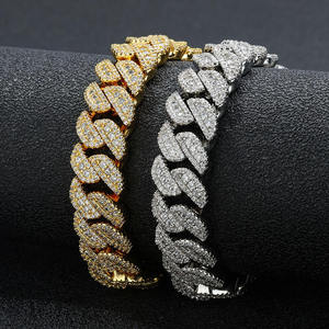 Premium Gold Plated Double Row Crystal Link Bracelet Bold Luxury Wrist Accessory Fashion Statement Gift for <b>Men</b> Women - Product Image 4